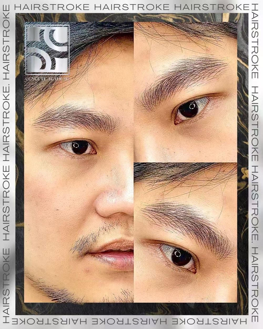 Hair stroke (Fondle Brows) eyebrow work by Master Bazz · Cencute Studio, Nonthaburi