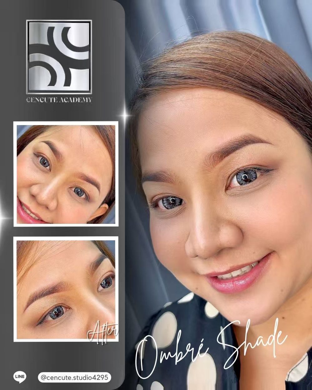 Ombré shade powder brows · Cencute Studio, Nonthaburi